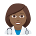 👩🏾‍⚕️ woman health worker: medium-dark skin tone display on JoyPixels